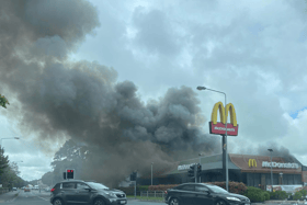 The scene in Newbridge at noon