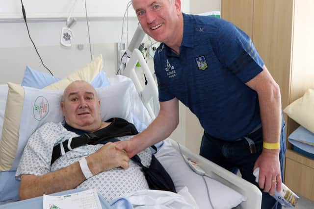 “He couldn’t believe it, you can tell by his face. It’s great for him, he deserves it. He’s on the mend, but he’s got a long road for recovery. He’s in serious damage, he’s very lucky. He’s emotional because he wasn’t there, but we’re gonna head for the five-in-a-row so he’ll be there next year,” she added.