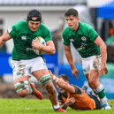 Ruadhan Quinn, left, is named in the Ireland U20 back-row for Friday's World U20 Championship final with France U20s