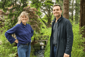 Catherine FitzGerald with Alessandro Geraldini at Glin Castle