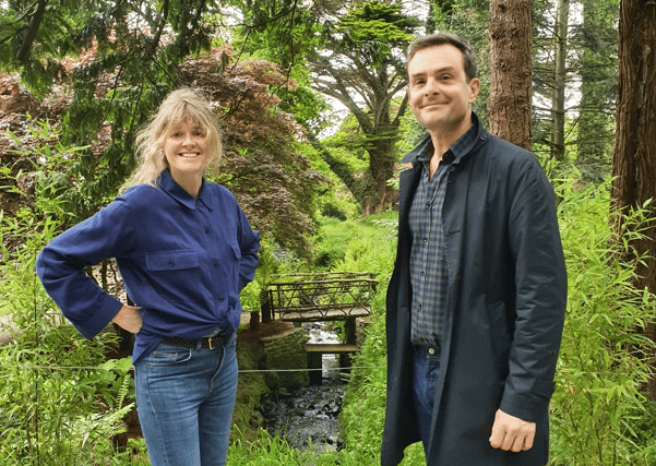 Catherine FitzGerald with Alessandro Geraldini at Glin Castle