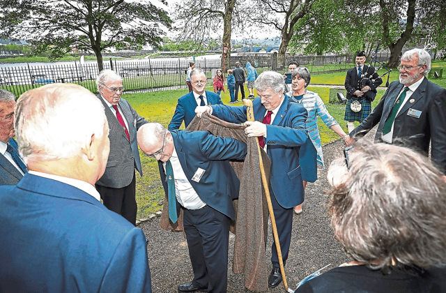 Brendan O'Malley from Castletroy handed over the chieftain's robe to Professor Thomas O’Malley from Newport in Co Mayo in 2019 | PICTURE: Keith Wiseman