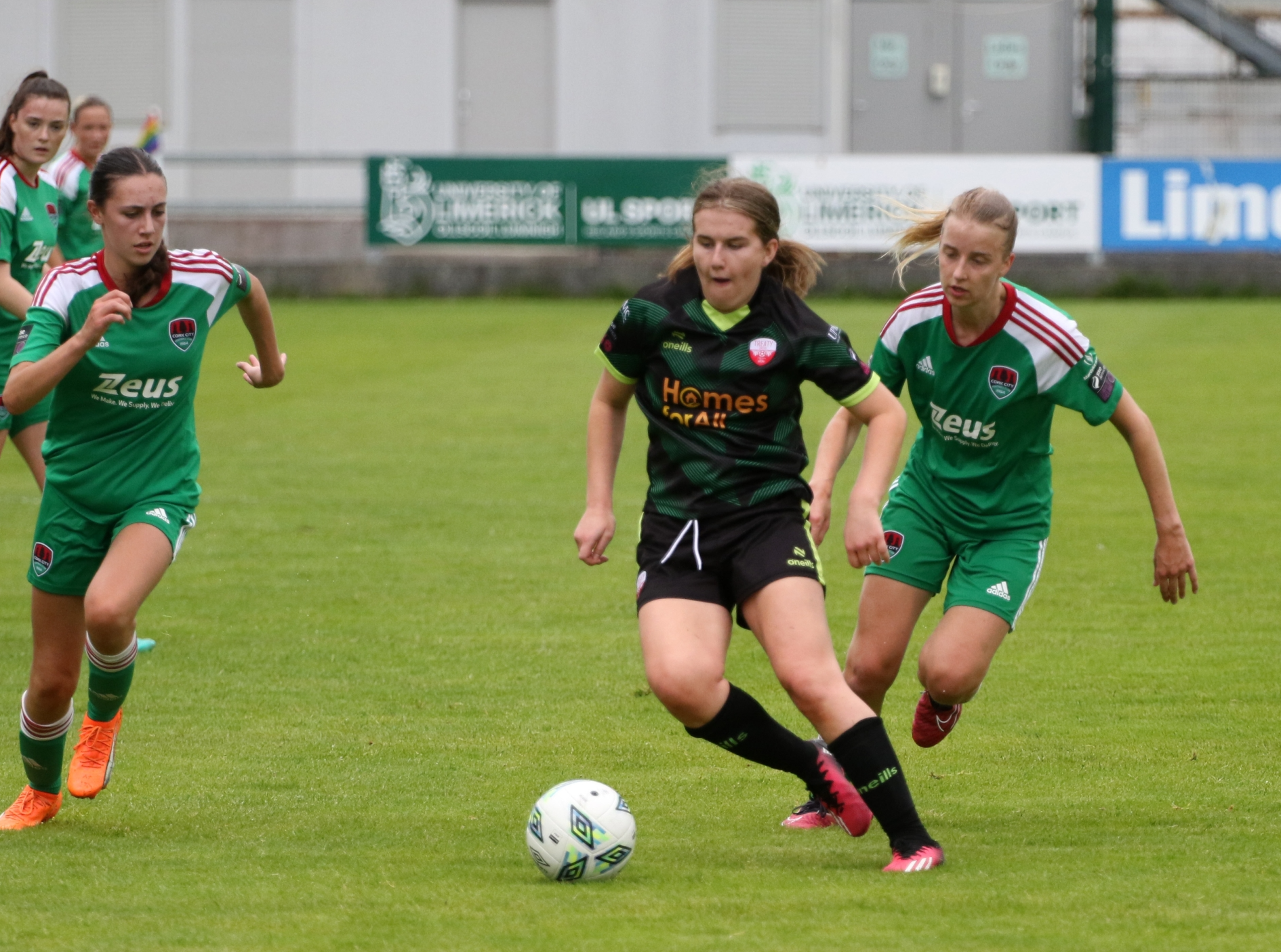 Treaty United's Katie Lawlee in action against Cork City. PICTURE: Brendan Gleeson