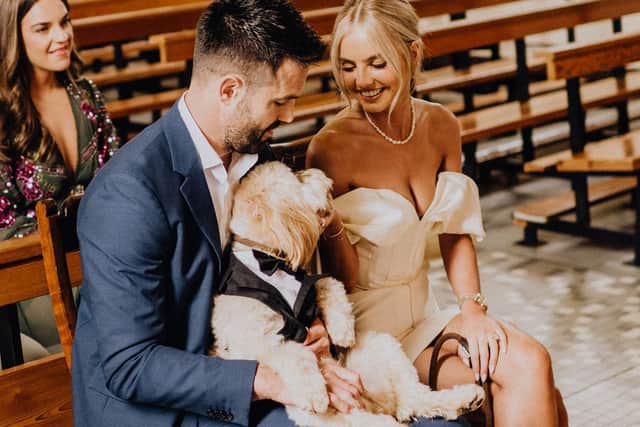 Joanna said the two had a very private ceremony a few weeks before jetting off to the Algarve to celebrate with family and friends. The private ceremony included just the two of them, their dog Kev and their two witnesses.