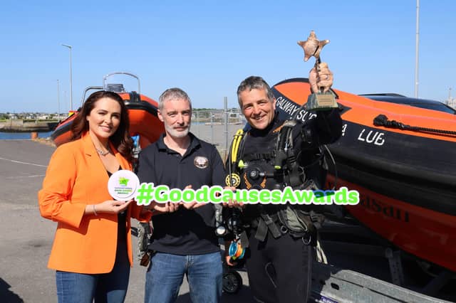 Gráinne Seoige is pictured alongside Galway Sub Aqua Club as they’re announced as one of the 133 County Finalists in this year's National Lottery Good Causes Awards