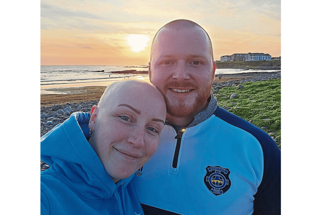 Karen and her husband Declan Dowling living life to the fullest, and enjoying the County Clare sunset at Spanish Point