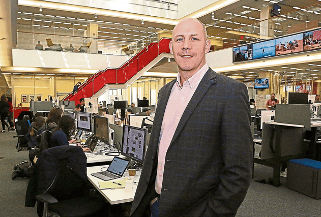 Malachy Browne in the New York Times offices