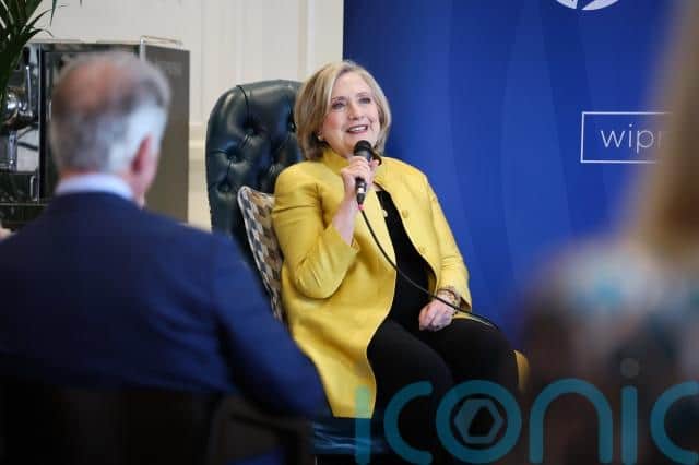 Former US president Bill Clinton, ex-US secretary of state Hillary Clinton and chairman of the Good Friday talks Senator George Mitchell attended several events in Belfast over the weekend ahead of the start of the conference at Queen’s University on Monday.