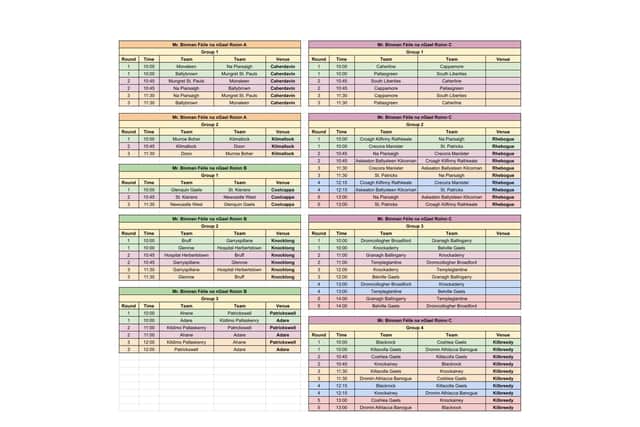 IT IS A huge weekend in Limerick underage GAA with the Feile na nGael hurling taking place on both Saturday and Sunday. The following graphic gives all the details of the Feile games.