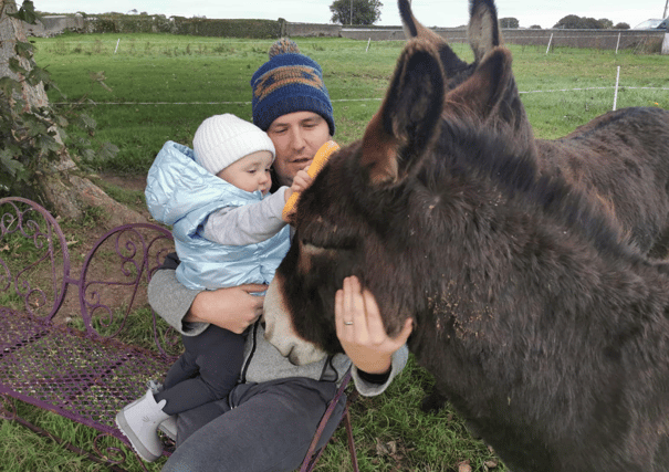 David Hannan and his daughter, Faye, pictured with their pals Mick and Eamon