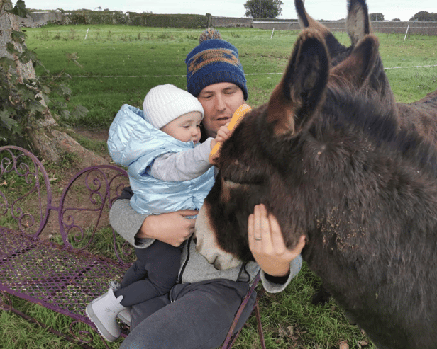 David Hannan and his daughter, Faye, pictured with their pals Mick and Eamon