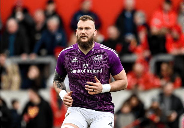 RG Snyman is in from the start for Munster's crucial game with the Sharks. PICTURE: Sportsfile