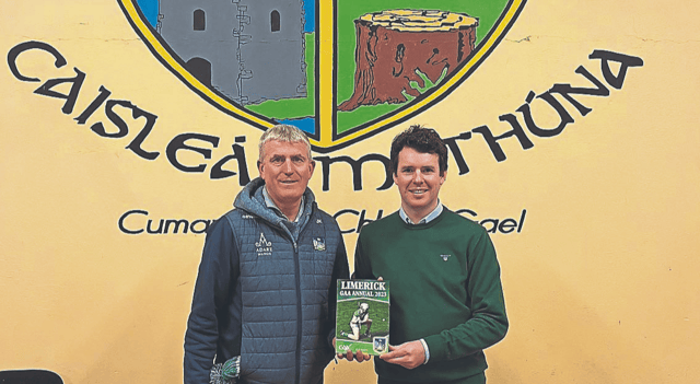 Limerick hurling manager John Kiely with editor Paul Anglim at the launch of the Limerick GAA Annual