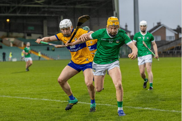 Fintan Fitzgerald wins the ball for Limerick in their Munster U20 Championship game with Clare. PICTURE: Kieran Ryan-Benson