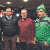 Frank Nyhan,  Chairman Greyhound Racing Ireland , Paul Foley, representing JP McManus, Sean Kelly, MEP and Hammy Dawson, at the launch of the Con and Annie Kirby Memorial Stake | PIC: Brendan Gleeson