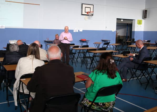 Paul O'Raw, speaking at a Community consultation meeting last year | PICTURE: Brendan Gleeson