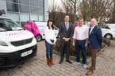 At the jobs announcement in Dublin, Gina Laverty, Viatel group chief financial officer, Taoiseach Leo Varadkar, Viatel group chief executive Paul Rellis and the firm'smarketing director Damien McCann