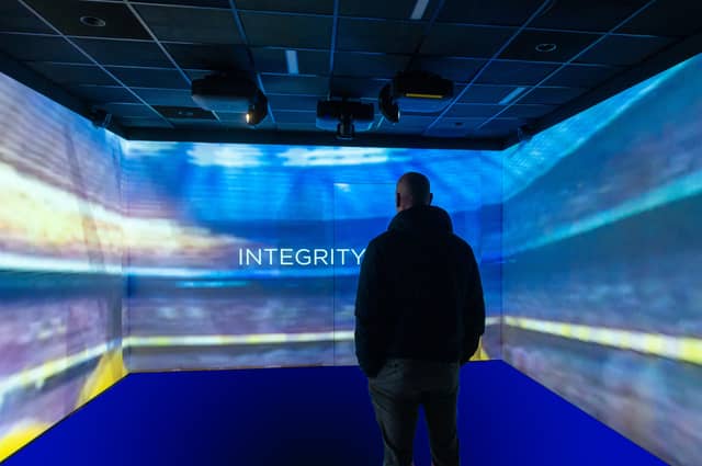 Munster legend Paul O'Connell looks on at one of the displays in the International Rugby Experience