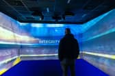 Munster legend Paul O'Connell looks on at one of the displays in the International Rugby Experience