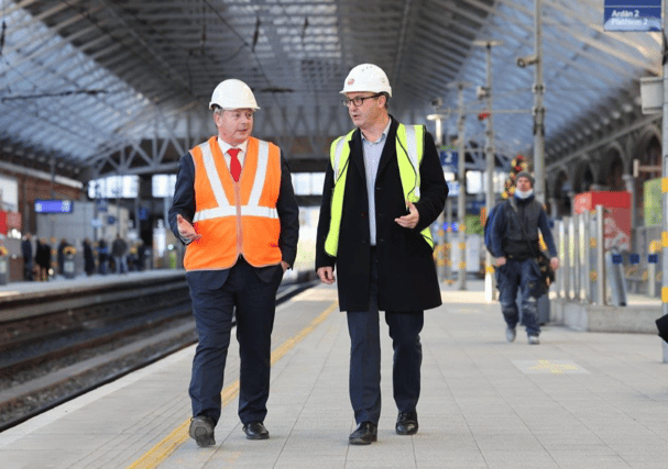 Iarnród Éireann chief executive Jim Meade and Paul Brown, CEO of John Sisk & Son I PICTURE: Sharpix
