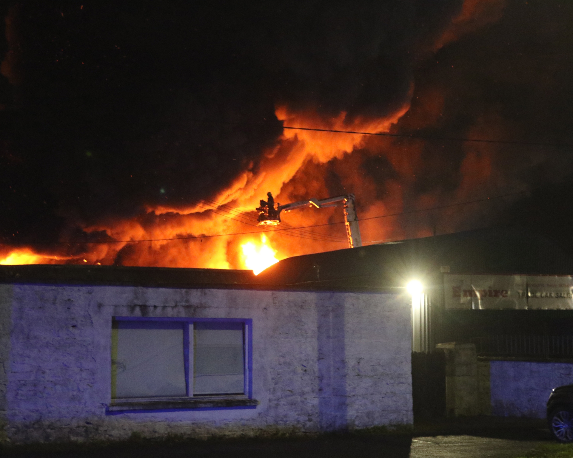 The scene of the fire at Fenton's Yard, Raheen | PICTURE: Brendan Gleeson