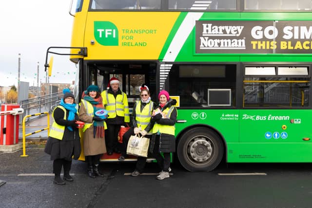 Catherine Barry, Bus Éireann Chief Clerk; Marie King, Bus Éireann Regional Sales and Marketing Manager; Ger Riordan, Bus Éireann driver; Lorraine Cronin and Catherine Hayes, both Mid West Simon