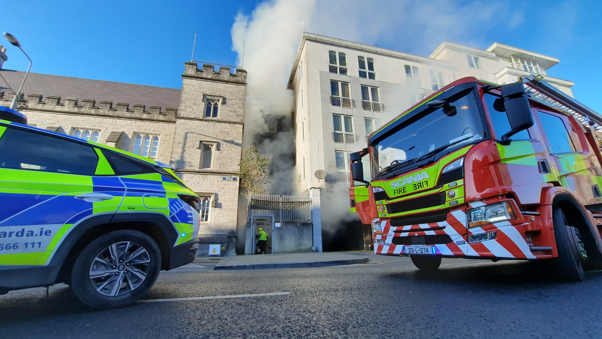 The scene of the fire at Pery Street