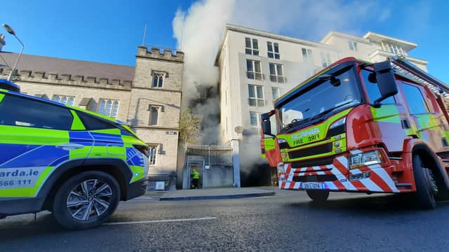 The scene of the fire at Pery Street