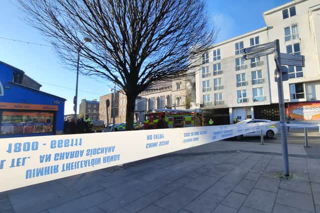 Gardai and personnel from Limerick Fire and Rescue are in attendance and the area has been cordoned off and closed to traffic.