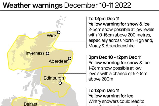 In Northern Ireland, a snow and ice warning that had been in place for counties Antrim and Down until noon on Sunday was lifted, as the worst of the cold weather moves southeastwards.