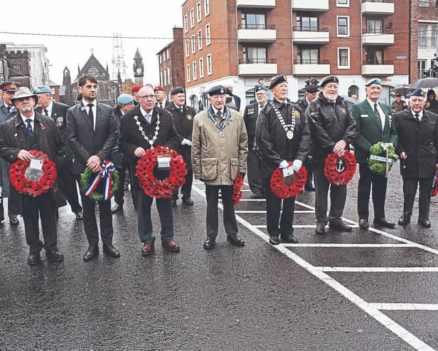 A number of wreaths were laid at Pery Square in the city