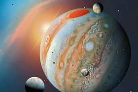 A representation of Jupiter’s four largest moons Europa, Lo, Ganymede and  Callisto Picture: Pixabay