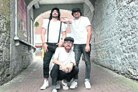 The Chilean Way, aka Domingo Galaz, Rommel Mancilla and Florencio Andre pictured in the heart of the city