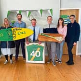 Micheál O’Shea pictured with Siobhán Kennedy, Claire Tierney, Vivienne Morris, Ivan O’Connor, Pa Ryan, Grace Ryan and Carolyn Cowman on his final day at Ahane NS