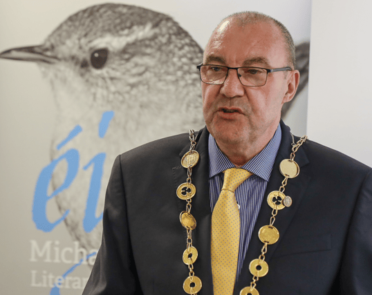 Mayor Francis Foley at the launch of Éigse Michael Hartnett which takes place this weekend | PICTURE: Dermot Lynch