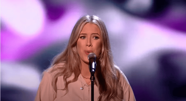 Shock and delight: The moment Niamh Nolan saw that will.i.am pressed his red button for her
