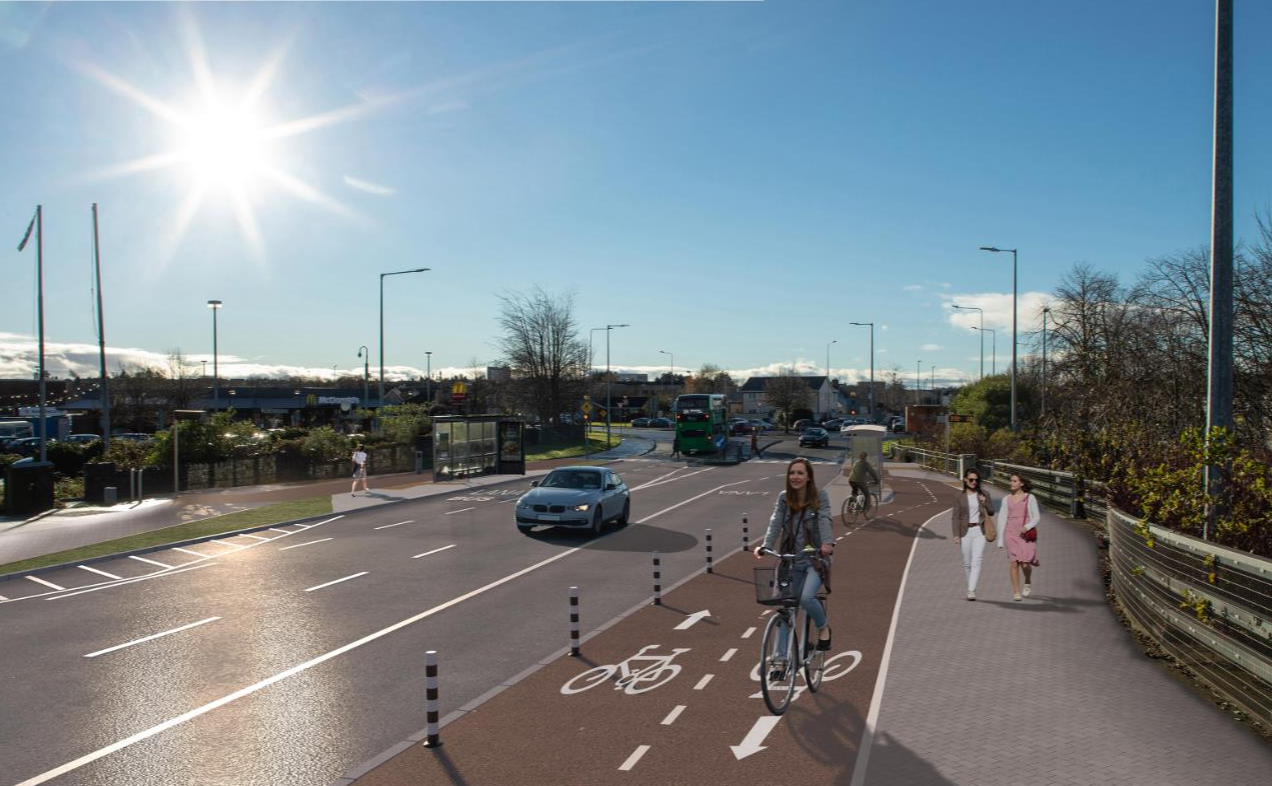 An illustration of how the new road might look at Ballinacurra Road - near the Crescent Shopping Centre