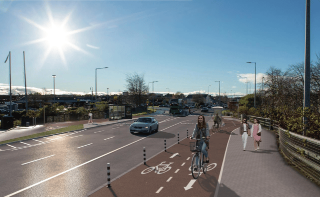 An illustration of how the new road might look at Ballinacurra Road - near the Crescent Shopping Centre