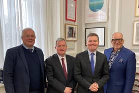 Limerick Twenty Thirty chief executive David Conway, Kieran O’Donnell, Finance Minister Paschal Donohoe and architect Hugh Wallace