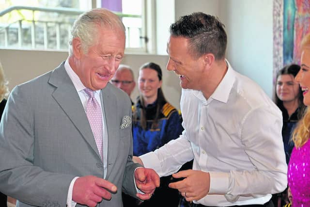 Liam Guiney, principal of Oola National School, put King Charles III and his wife Camilla, the new queen consort, through their paces when they visited Ireland in March