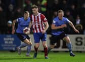 Treaty Utd's Jack Lynch of in action UCD during the SSE Airtricity League First Division Play-Off Semi-Final in the Markets Field last November