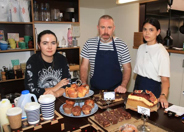 Winter of discontent: Paul Williams, owner of popular Canteen, Catherine Street in the city, with staff members, Rachel Drennan and Mona Walshe | PICTURE: Adrian Butler