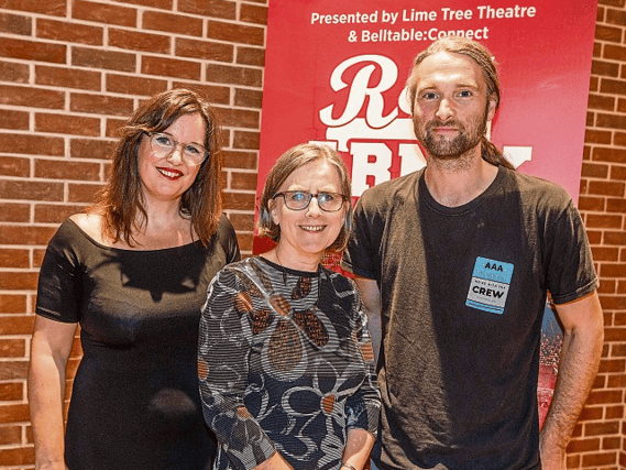 Gillian Fenton, Marketing and Development Manager; Louise Donlon, Executive Director of the Lime Tree Theatre | Belltable, and Jay Kavanagh, Technical Manager | PICTURE: Ken Coleman