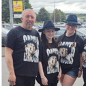 Michael and his wife Eimear along with their daughters Abbie and Erin Dawson off to the concert