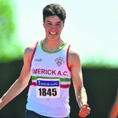 Darragh Murphy, Limerick AC, celebrates after winning the U19 boys 200m final during the Irish Life Health National Juvenile Track and Field Championships in July in Tullamore