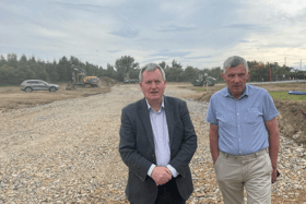Deputy Kieran O' Donnell and Cllr John Egan pictured on site