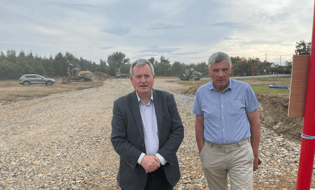 Deputy Kieran O' Donnell and Cllr John Egan pictured on site