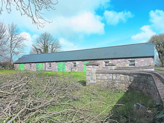 A large stone shed on the 42 acres in Kilbreedy East, Martinstown, Kilmallock which sold for more than €500,000