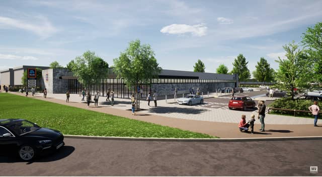 An illustration of the proposed new Aldi store in Moyross