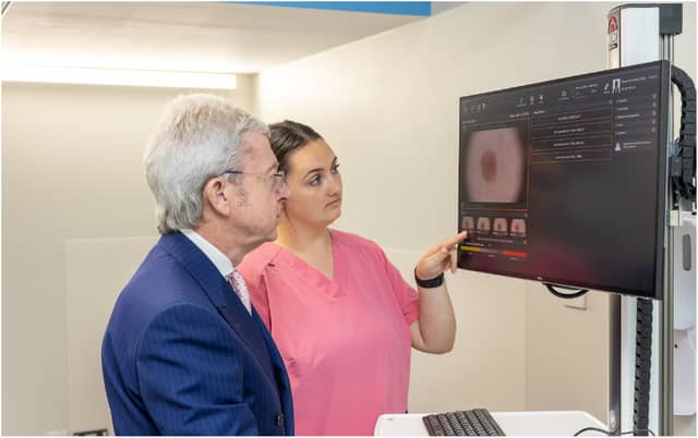 PIC: Stephanie Sage Nurse Melanographer in Rose Clinic with Professor H. Paul Redmond, chairman of the Department of Surgery at Cork University Hospital Group.